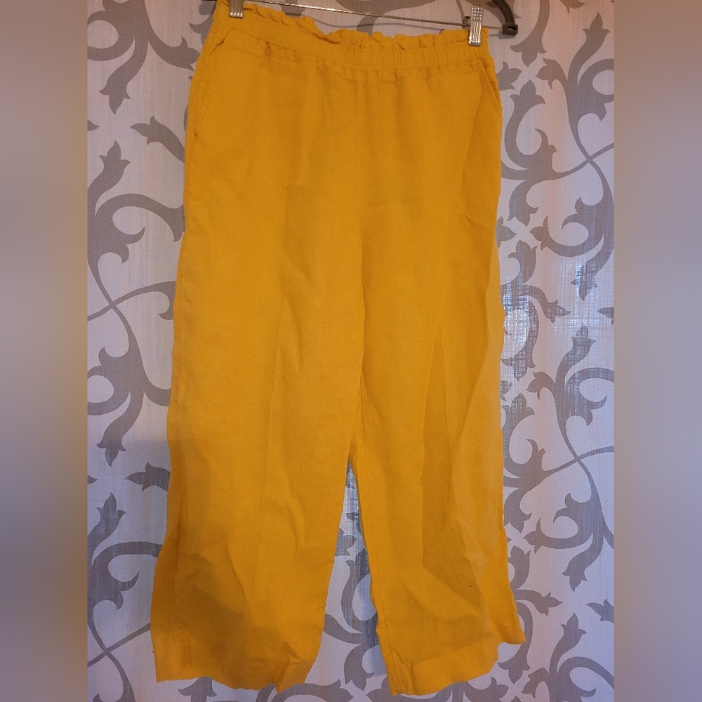 Charter Club Women's Bright Yellow Flare Pants
